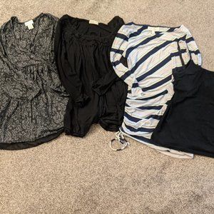 3 Maternity Tops plus Nursing Tank